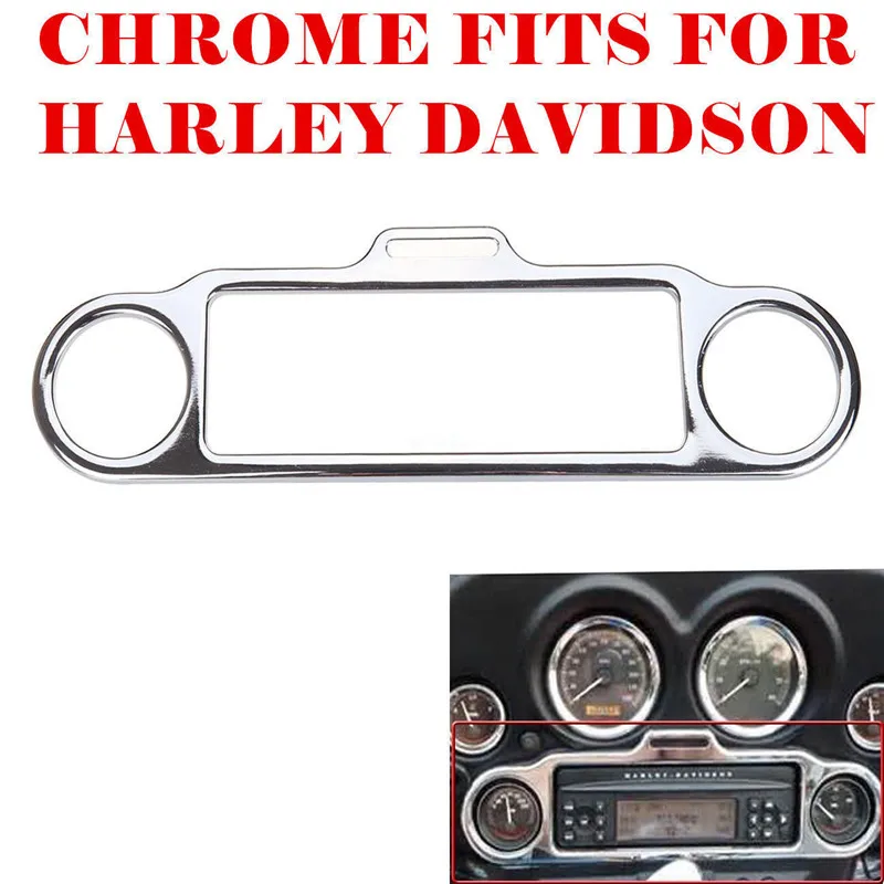 

Triclicks Speedometer Rings For Harley Electra Glide Touring Chrome Stereo Accent Trim Ring Cover Motorcycle