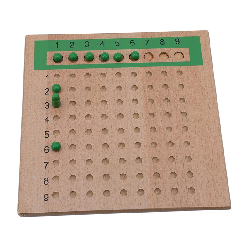 Деревянный Монтессори математика Образовательный материал зазубренный цилиндр блокирует Обучение Образование математические игрушки головоломки для детей - Цвет: green Divide