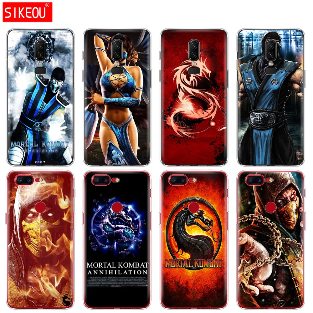 

silicone cover phone case for Oneplus one plus 6 5T 5 3 A3000 A5000 Scorpion Sub Zero Mortal Kombat x