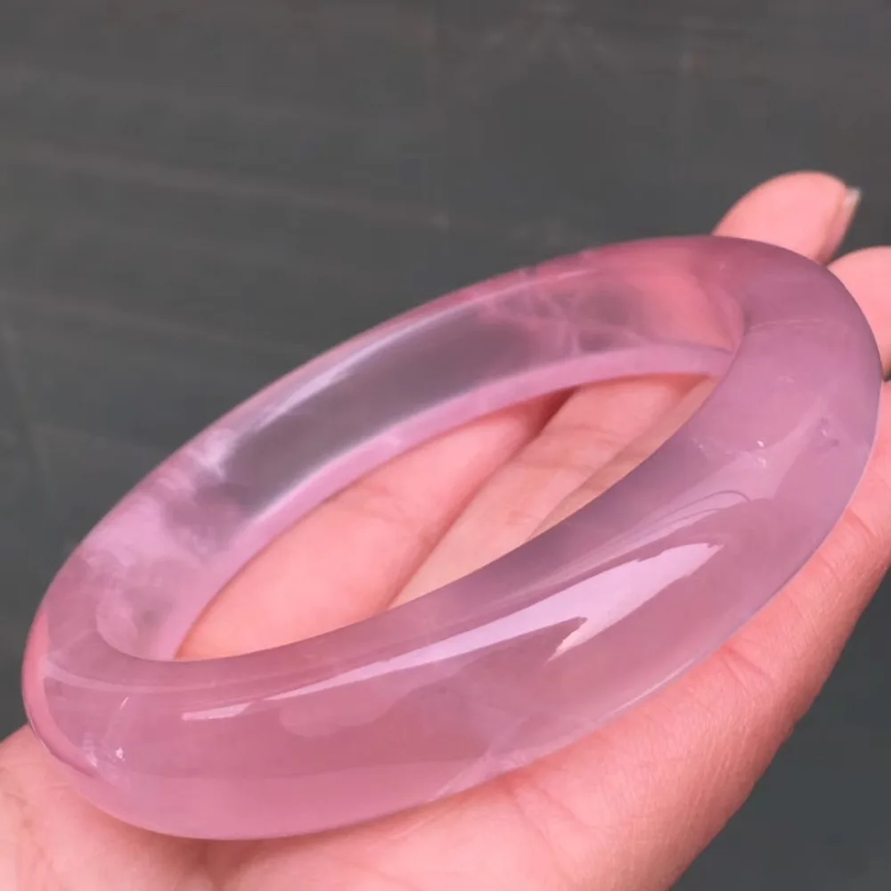 58 мм из натуральной Мозамбик браслет с розовым кварцем ясно камень для Для женщин леди 13x10 мм любовный камень браслеты AAAAA Прямая доставка