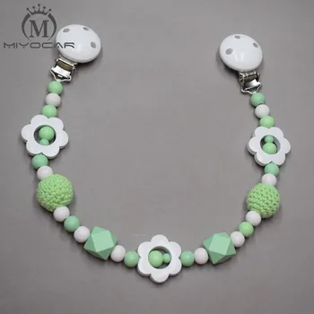 

MIYOCAR beautiful wood clip green stroller toy chain for pram stroller mobile rattle