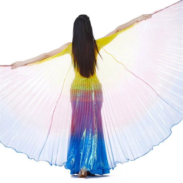 Блестящие красочные прозрачные регулируемые сексуальные женские с крыльями для танца живота танцевальная рейверская Праздничная производительность модные аксессуары в форме крыльев бабочки - Color: design 7