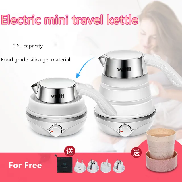 Portable Mini Electric Kettle Folding Travel Kettle Food Grade Silicone