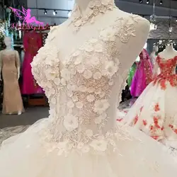 AIJINGYU Простые платья Свадебные платья дешевые дизайн легкий шар русская королева сексуальная белая королева веб-сайтов свадебное платье