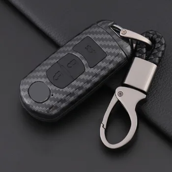 

Remote Smart Car Key Case For Mazda 2 3 5 6 8 CX5 CX7 CX9 M2 M3 M5 M6 GT Leather Keychain Keyring Key Holder Cover Bag