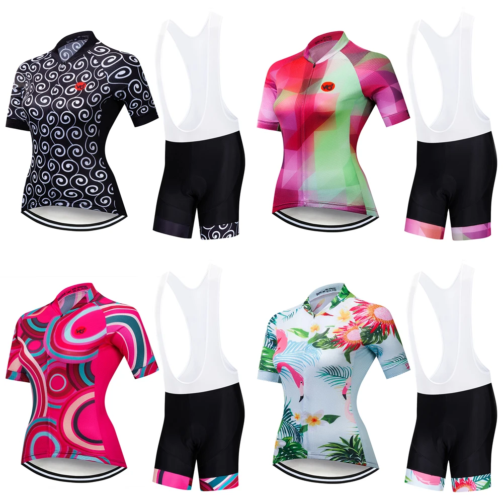 

2019 Cycling Team Jersey Clothing Pro Bicycle MTB Women Clothes Sets Uniform Triathlon Female Bib Shorts Suit Maillot Dress Kits