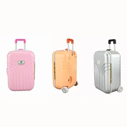 New Fashion Travel Suitcase Doll Accessories Wear fit for American Girl 46cm Baby Doll Gift high capacity transparent suitcase design jewelry box doll storage cosmetics packing self defense keychain set holding luggage