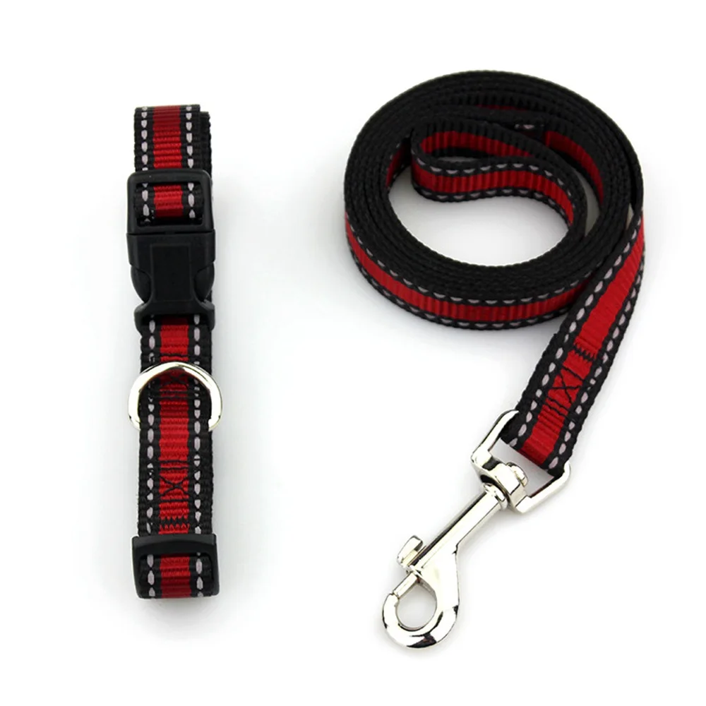 Pet Products Dog Leash Nylon Reflective Puppy Dog Leash Rope Cat Chihuahua Pet Leash And Collar Set Cat Dog Leashes Lead Harness (7)