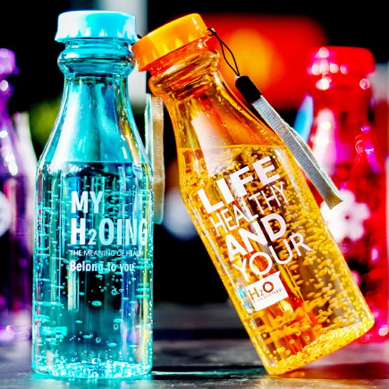 

Urijk 1PC 550ML Unbreakable Frosted Water Bottle Leak-proof Portable Water Bottles For Camping Running Kitchen Travel Yoga