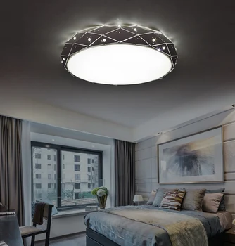 

Diamond LED flush mount ceiling light lamp iron metal luminaria led teto abajur para sala plafonnier led telecommande
