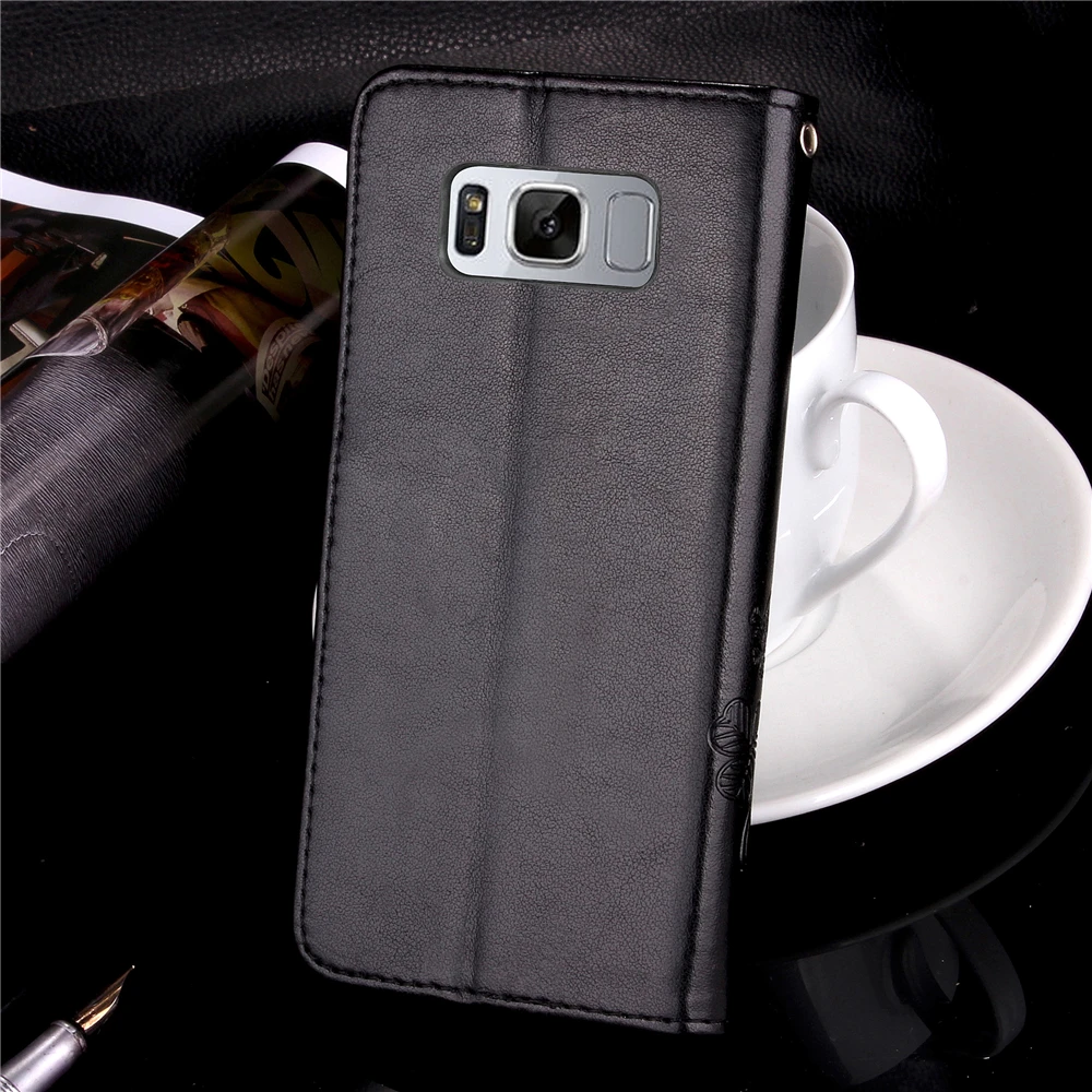 OUZIFISH Люкс Ретро Flip Case Для Samsung S8 PU Кожа + Мягкий Силиконовый Бумажник Стенд Крышка