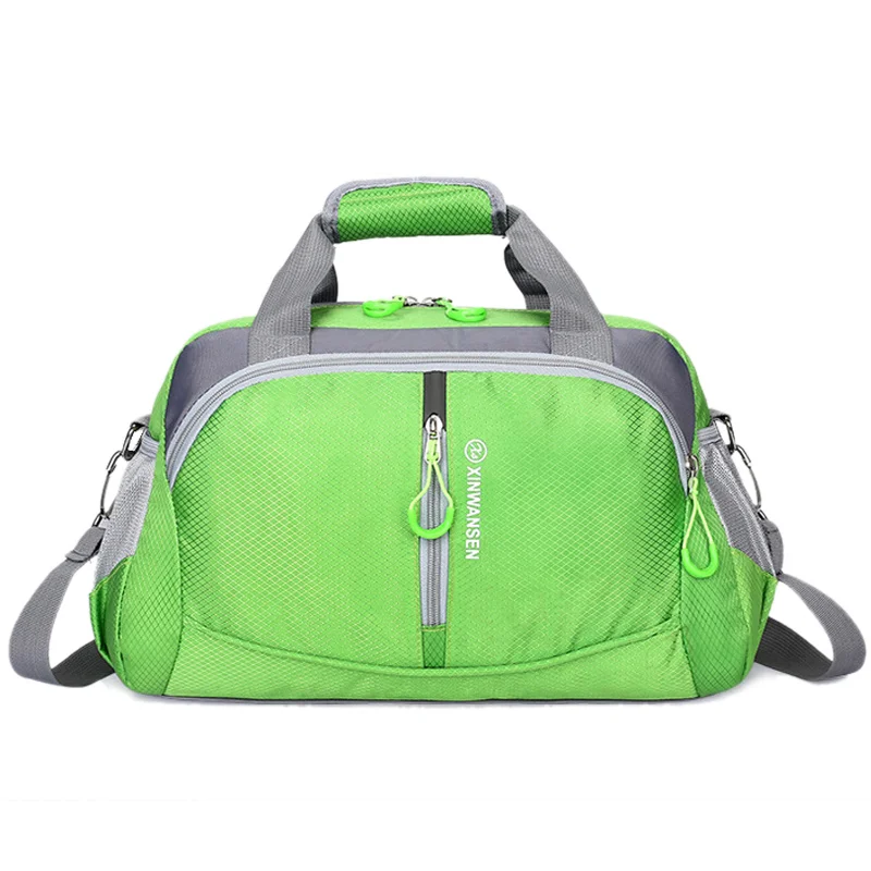 Waterproof Nylon Travel Luggage Bag Large Capacity Sports Yoga Gym Bag Women Fitness Basketball Training Shoulder Bag XA1WD - Цвет: Green