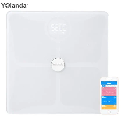 

Body index 24 Yolanda Smart Body Fat Scales Household Premium Body Composition Monitor Hidden LED Display Support Bluetooth APP