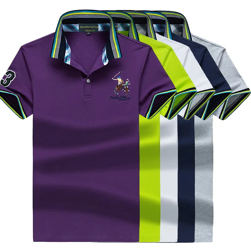 Бизнес и отдыха Летние Для мужчин рубашки поло 2019 новый воротник рубашки с короткими рукавами Для мужчин кожаные Половина рукавами одежда