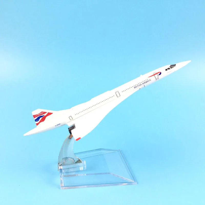 Модель самолета литой металлический самолет 16 см модель самолета 1:400 British Airways Concord самолет игрушка в подарок