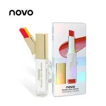 NOVO бренд двойной цвет водонепроницаемая красная помада нюдовая губная Baton макияж стойкий оттеночный блеск для губ красота Макияж Косметика