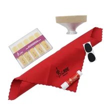 Новое поступление! LADE 5-в-1 альтсаксофон, саксофон аксессуары комплект салфеткой смазка для пробки немой мундштук патч бамбуковые камышовые