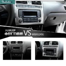 Tonlinker 1 PCS New Stainless Steel Car styling The Control Panel Light Box Cover Stickers For Volkswagen POLO Hatchback