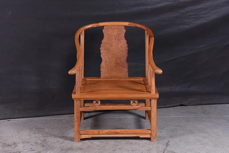 Гостиная мебель из розового дерева Китайский Королевский кресло из цельного дерева красного сандалового дерева обеденный стул спинкой под старину вырезка диван-шезлонг - Цвет: Белый рис