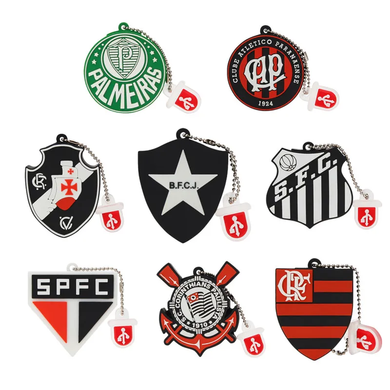

Personalized pen drive 64gb 128gb 8gb 4gb u disk 2.0 Cartoon Soccer Team Badge Usb Flash Drive 32gb pendrive 16gb free shipping