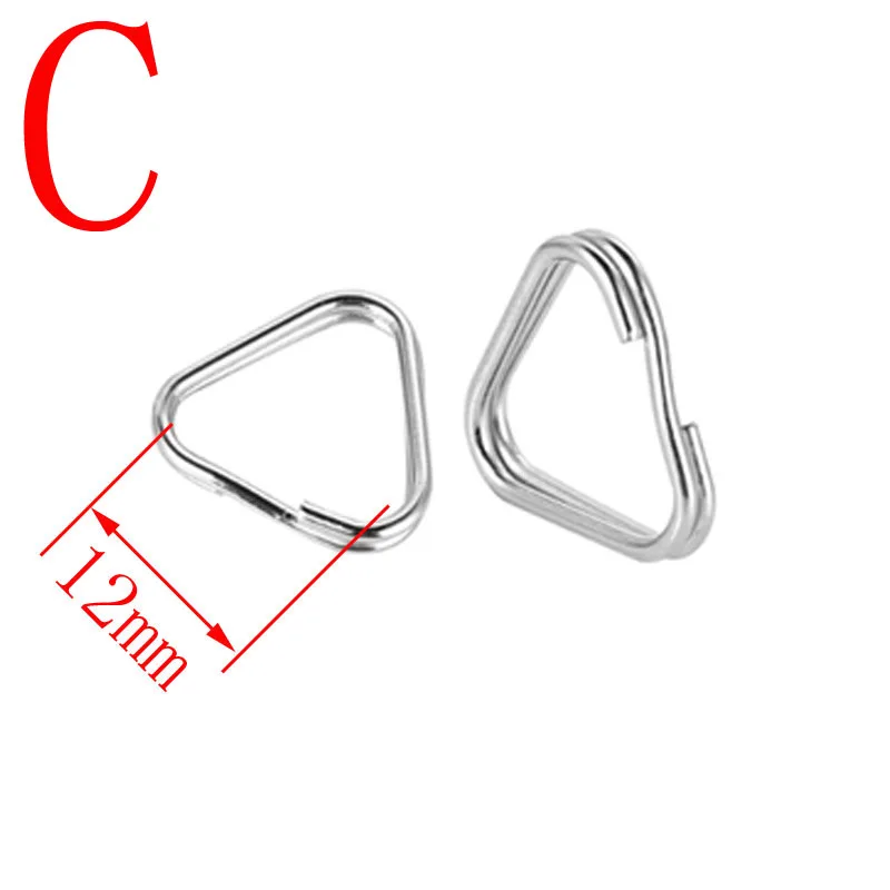 1 пара колец для камеры крюк Замена Сплава Сплит кольцо треугольник для Canon Nikon камера плечевой ремень ремешок - Цвет: C-1pair