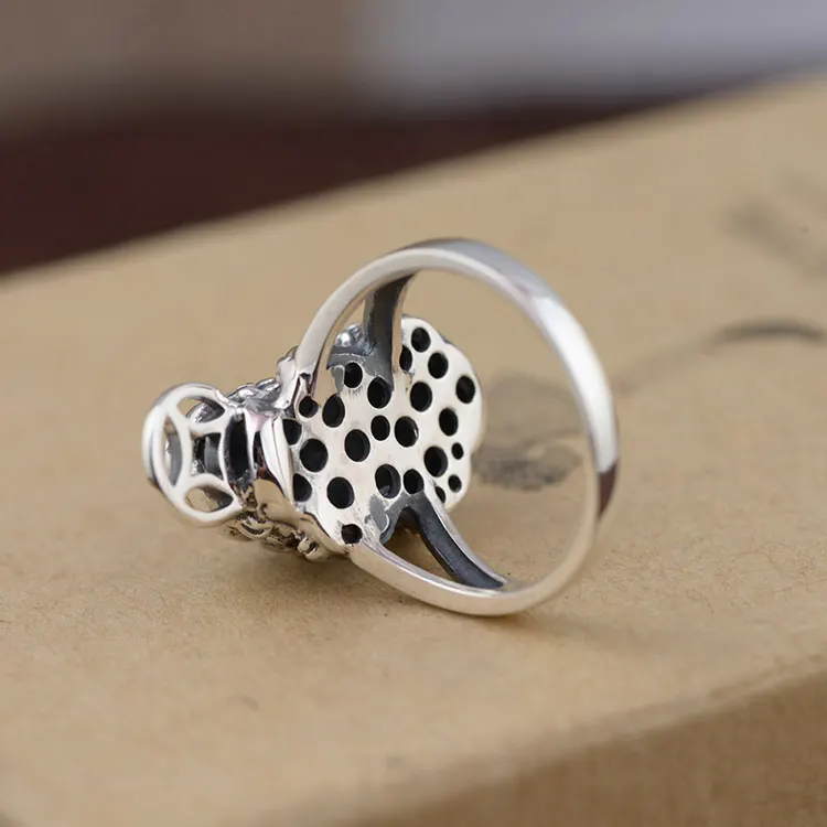 925 серебряные Pixiu кольца для Для мужчин Для женщин Jewelry животных Монета натуральная S925 тайский серебро кольцо Размеры 5,5- 8