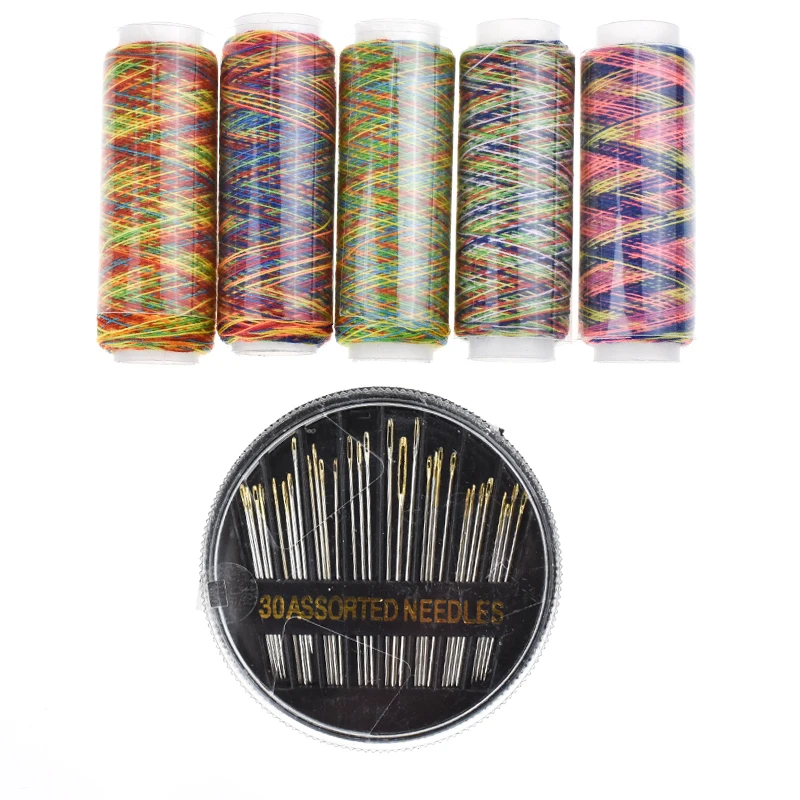 Looen Brand 6pcsSet Colorful  Sewing Threads and Sewing Needles For Women Embroidery Tools DIY Craft Tools Sewing Accessories (2)