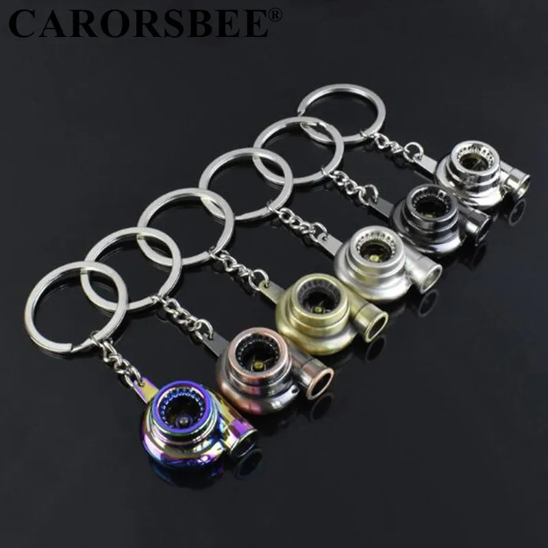 

Real Whistle Sound Car Turbo Keychain Sleeve Bearing Spinning Turbine Turbocharger Auto Part Gift Key Chain Ring Keyfob Keyring