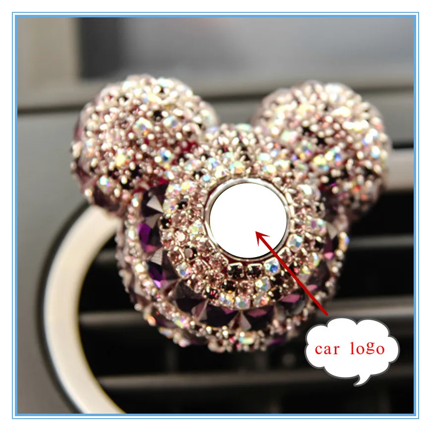 

MR TEA Luxury Car Logo Automobile Vent Air Freshener Perfum Clip Figure Auto Interior Diamond Decoration Toys Accessories