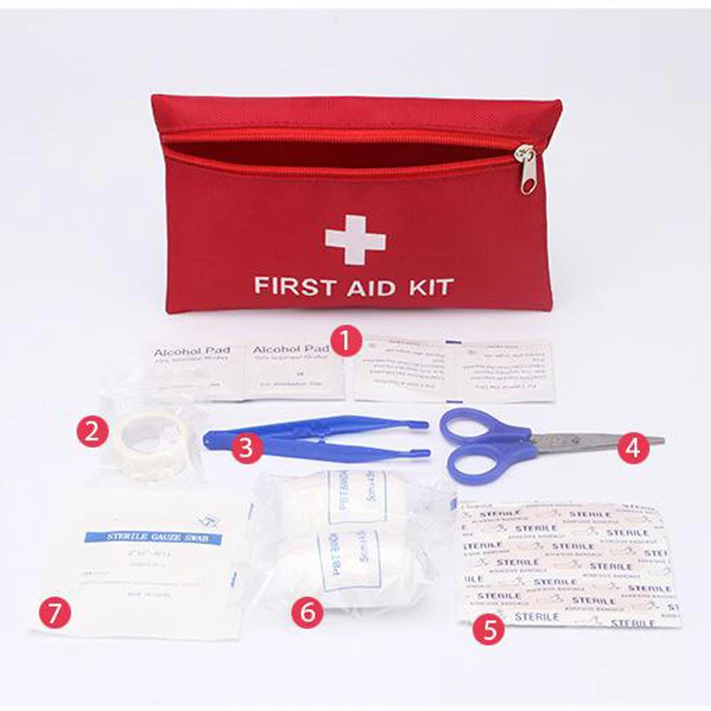 Мини-аптечка Красный Аварийная Наборы с повязкой бактерицидный пластырь набор для выживания в медицинская сумка Открытый Путешествия