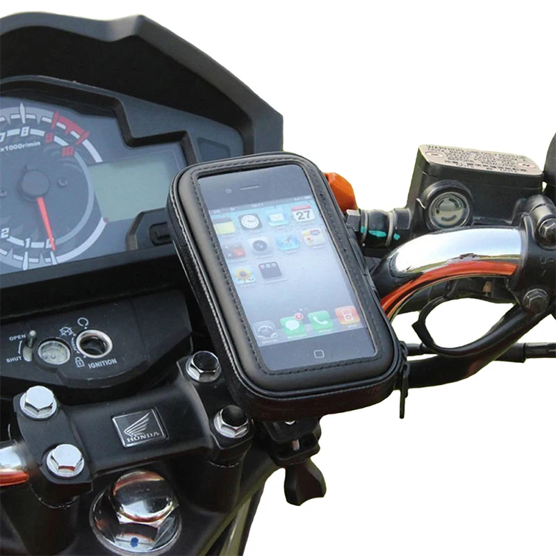 Fimilef Motorcycle Bike Ride Phone Waterproof Bag Case Adjustable Holder Handlebar Mount Dustproof Bag Navigation Phone Stand (17)