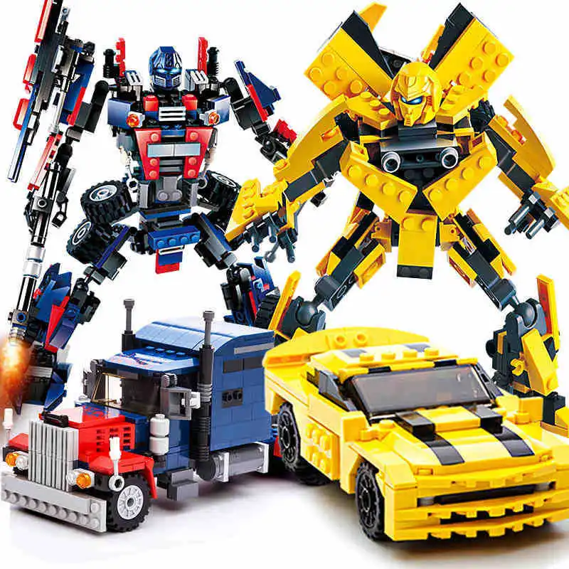 

Transformation Robot Serie Building Blocks Toys Set Robot Car Truck Model Deformation Optimus Prime Toys compatible