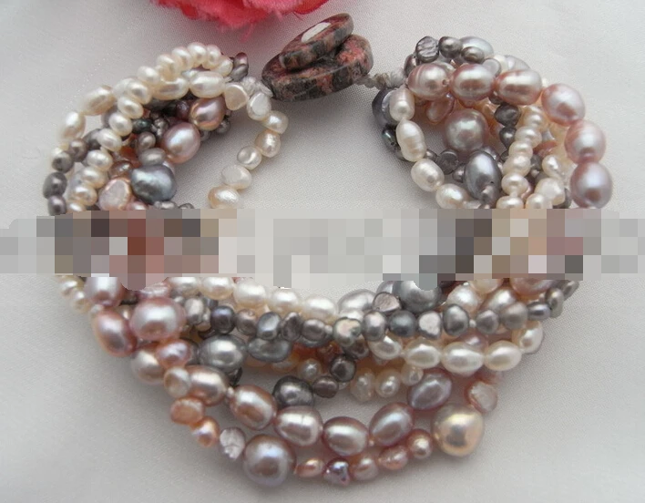 

FREE SHIPPING>>>@@ > 08791 Multi Color&Shape Pearl Bracelet