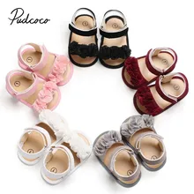 Брендовые Детские сандалии с цветочным принтом для новорожденных девочек, летние сандалии принцессы с цветочным принтом, новая однотонная обувь для малышей, праздничная обувь для детей 0-18 месяцев