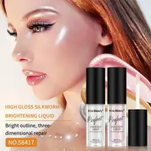 Surligneur de maquillage pour le visage, haute luminosité, couché, ver à soie, éclaircissant, ombre à paupières liquide, fond de teint, correcteur durable