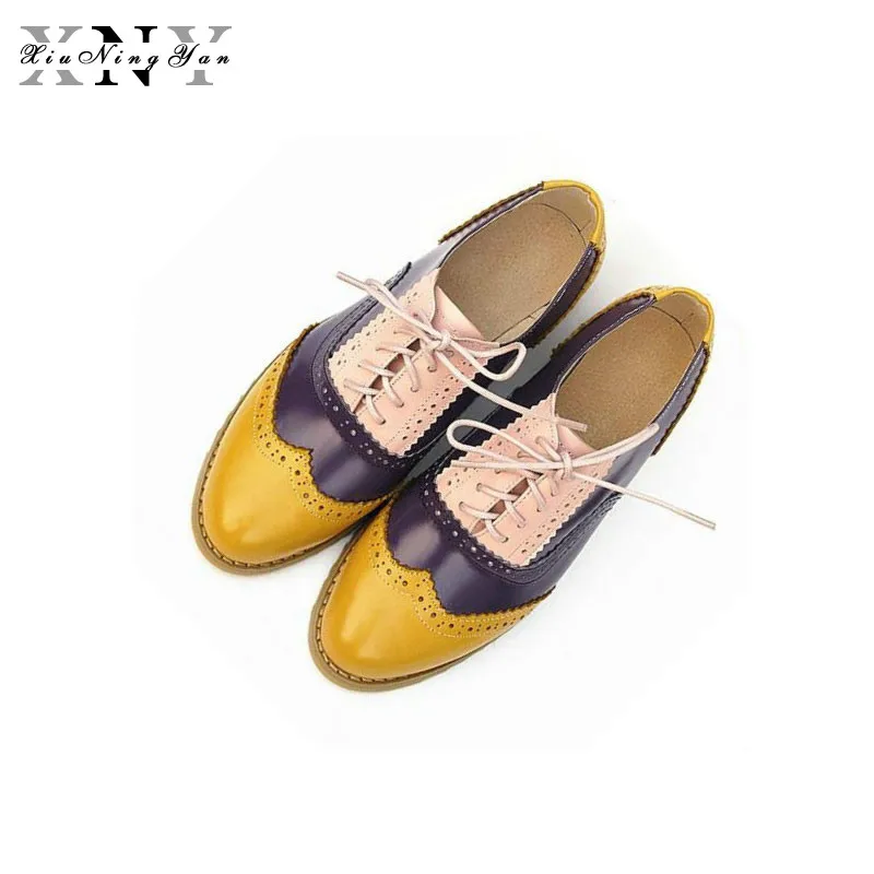 preço Estilo Britânico do vintage Sapatos Oxford Para as mulheres 100% de couro Genuíno sapatos baixos mulheres EUA size13 handmade Black Sapato De couro de Patente
