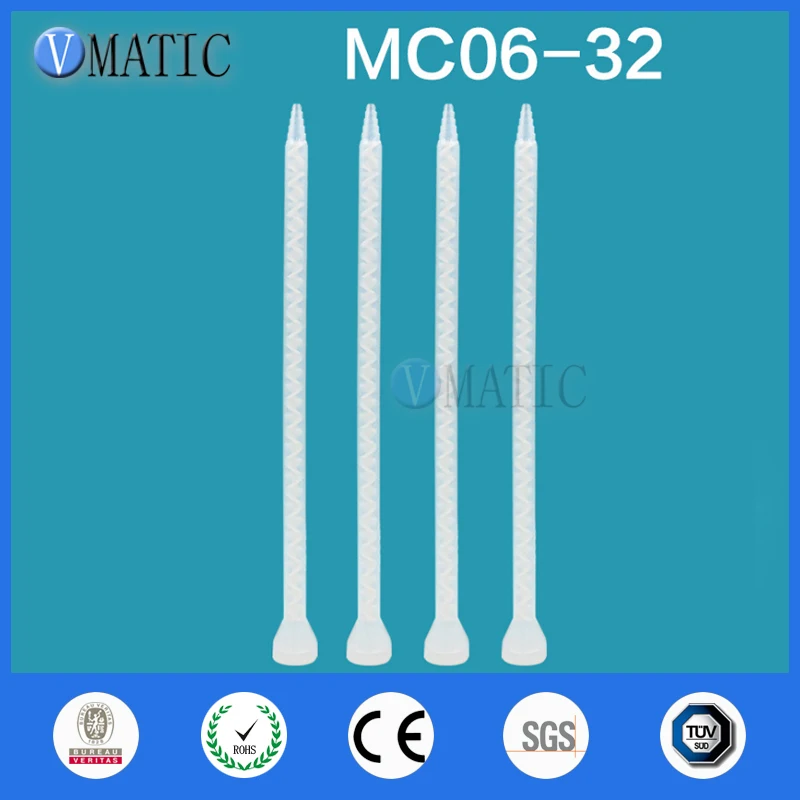 Полимерный статический миксер MC06-32 смесительные насадки для Duo Pack Epoxies(белый сердечник