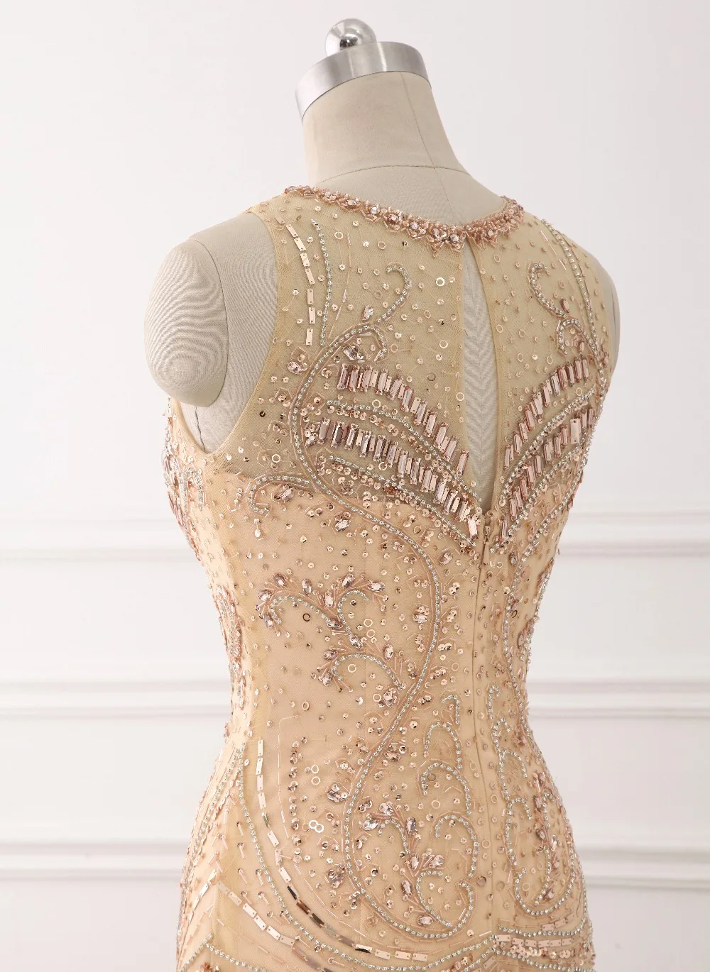 perles sirene robe de soiree longue 2017 balayer le train_conew1