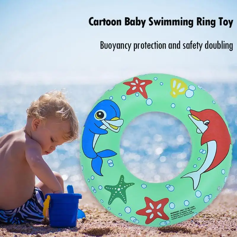 

(Random Style) Cartoon Print Baby Swimming Ring Toy Armpit Inflatable Kid Pool Seat Float