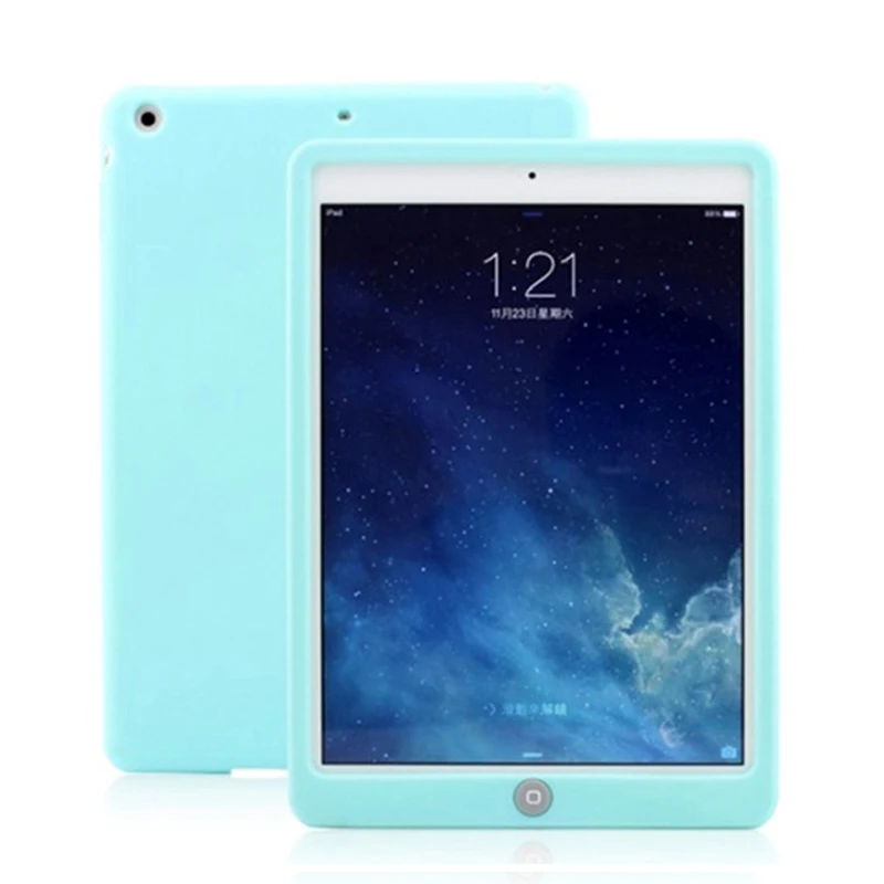 For ipad air 2 case soft silicon rubber tablet case,Solid Candy Color Cover for ipad air 2 case silicone cover mini 123      (39)