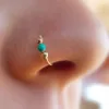 Juego de 3 unidades de cuentas redondas Retro a la moda, anillo de Color dorado para la nariz para mujeres, aro nasal, joyería para Piercing corporal #248359 ► Foto 3/6