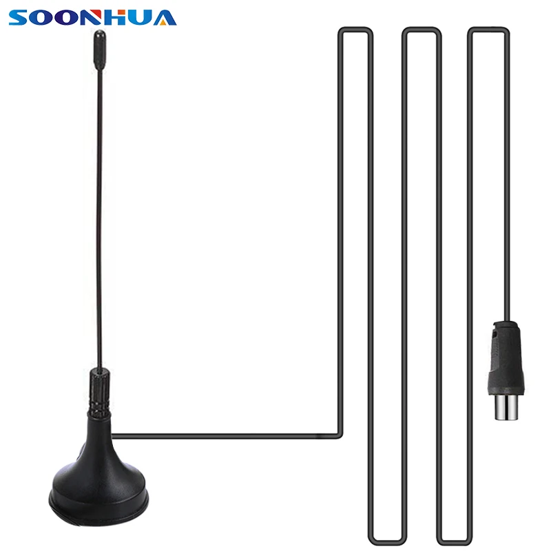 SOONHUA 25dB Digital DVB-T TV Antenna 50 Miles Indoor HDTV Aerial Booster 3.7m Longer Cable For Box | Электроника