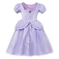 Нарядное платье для маленьких девочек с изображением Софии; одежда для дня рождения; платье принцессы Софии; карнавальный костюм