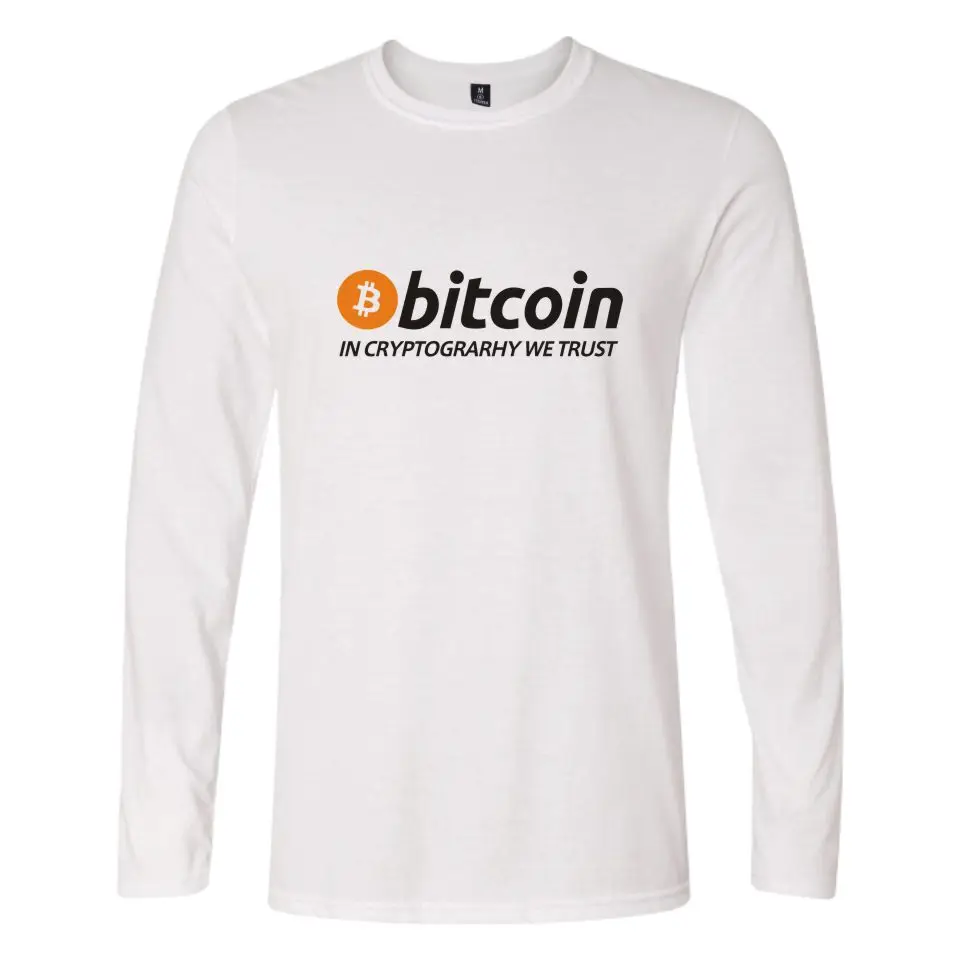 Новые биткоины в Cryptograrhy We Trust футболка для мужчин и женщин повседневная одежда