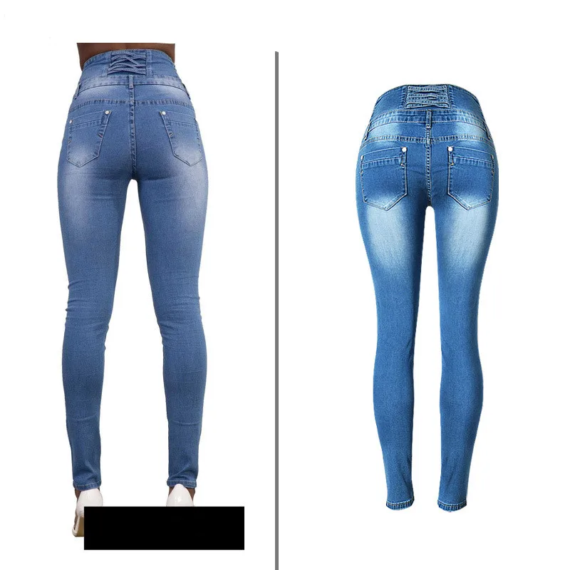Женские джинсы с высокой талией, длинные, милые, растягивающиеся, летние, обтягивающие, однобортные, на пуговицах, модные джинсы