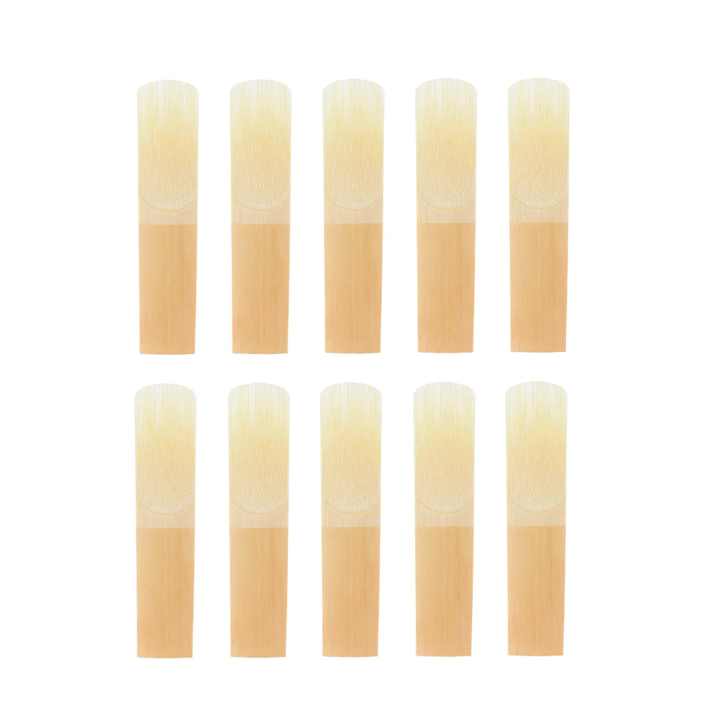 10pcs/ Box Saxophone Reeds Normal Level Bb Soprano Saxophone Sax Reeds Strength 2.0/ 2.5/ 3.0 Woodwind Instrument Parts