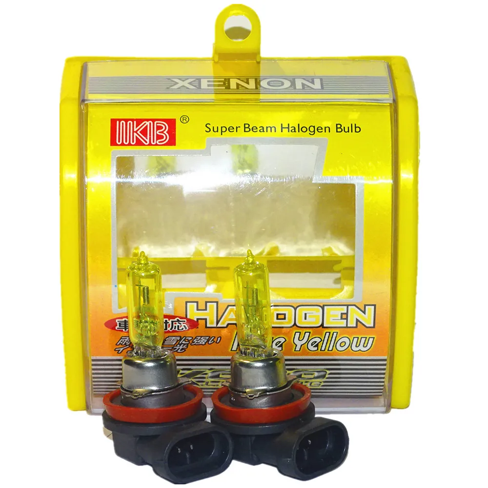 2Pcs H9 12V 65W 3000K Super Xenon Yellow Car Light Bulbs Automobile Fog