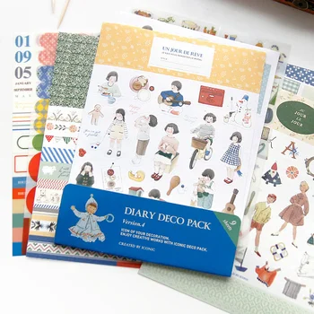 

Korea ICONIC Diary Deco Pack,Cute Stationery Calendar Photo Diary Sticker,Also Planner Sticker