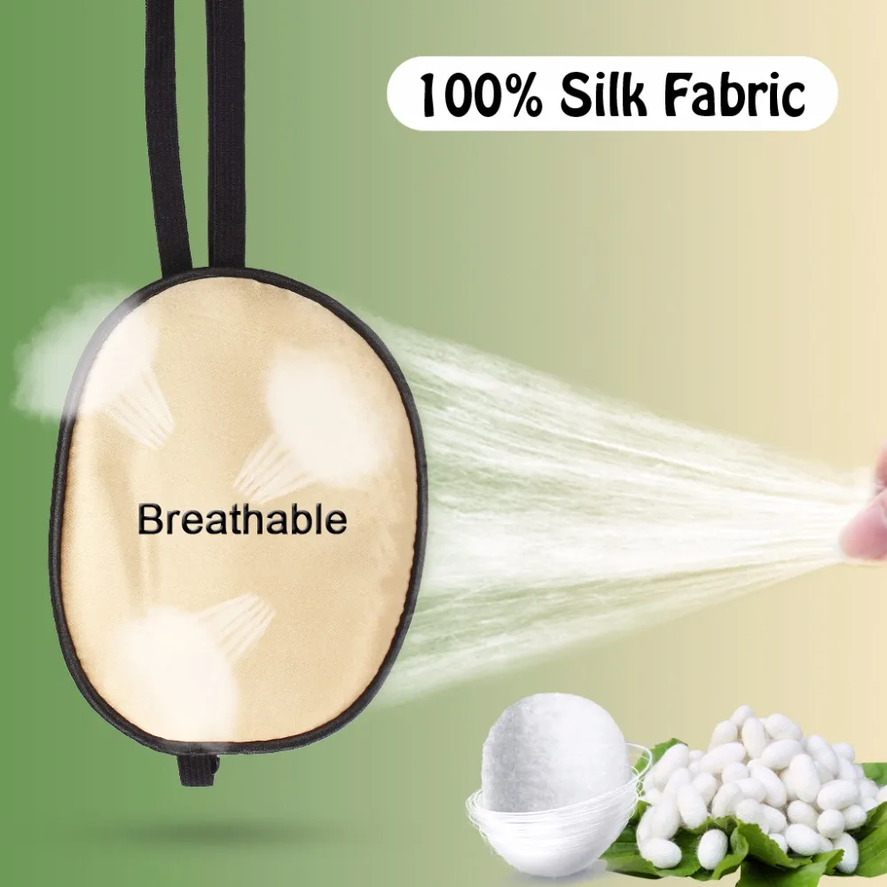 Pure Silk Eye Patch For Adults Amblyopia Obscure Astigmatism Training Strabismus Correction (3)