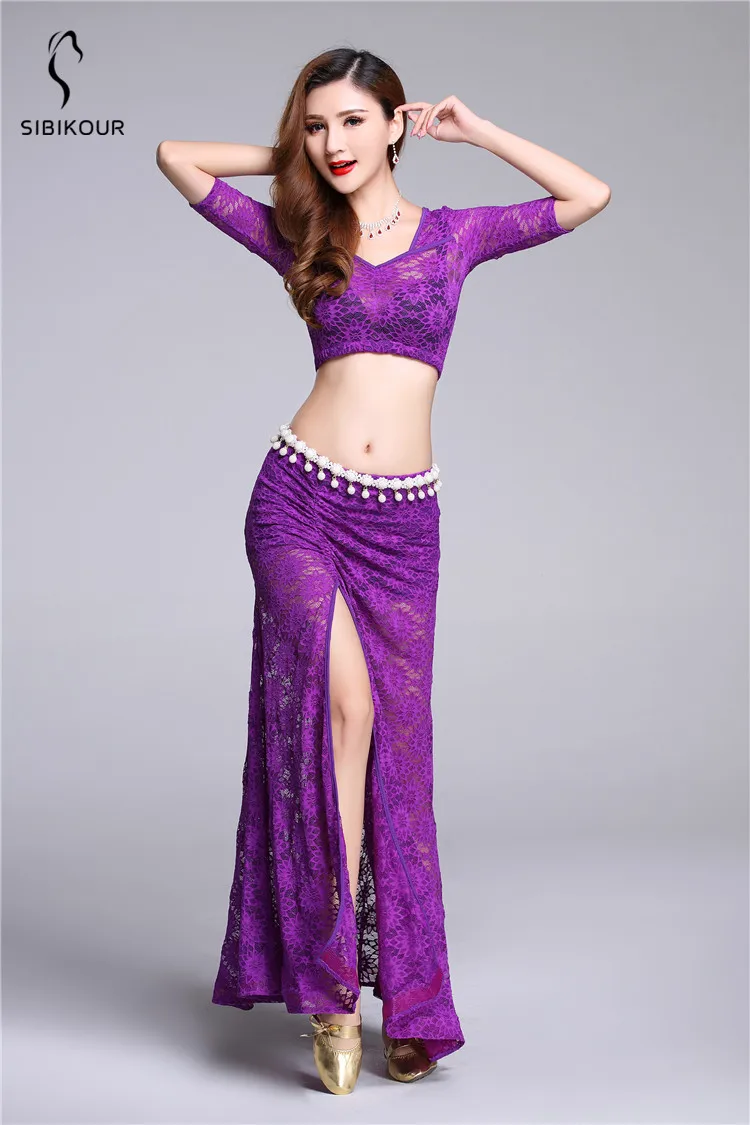 Женская одежда для танца живота костюм для танца живота юбка Египетский танец платье Болливуд Восточный Костюм длинная юбка кружева